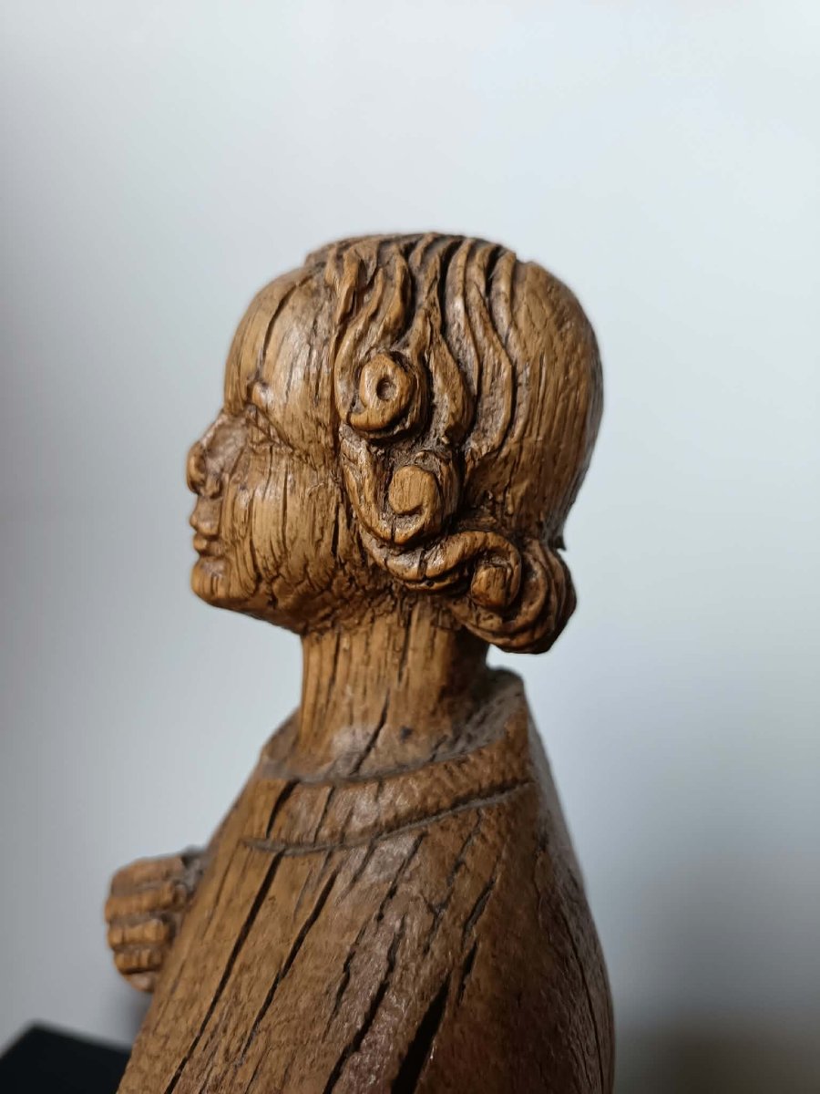Oak Statue Depicting A Male Figure. Northern France, Late 15th / Early 16th Century -photo-4
