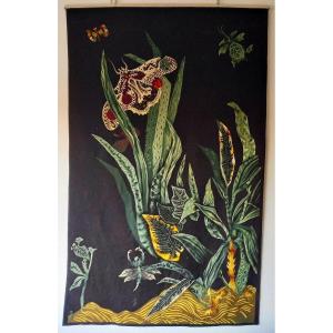 Jean Lurçat "white Butterfly" Aubusson Tapestry Ateliers Tabard