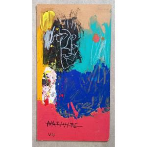Victor HASCH (1945-2012) « Maternité » Huile sur panneau
