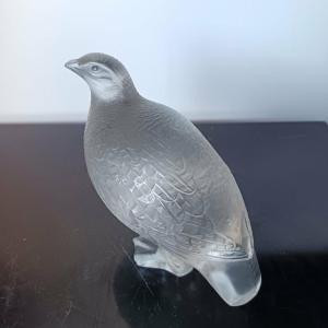 Lalique France « Perdrix inquiète » Sujet en Cristal