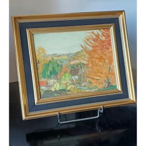 Florane (louis Blanchard, Known As) (1869–1939) “autumn Landscape In The Bourbonnais” Oil On Panel
