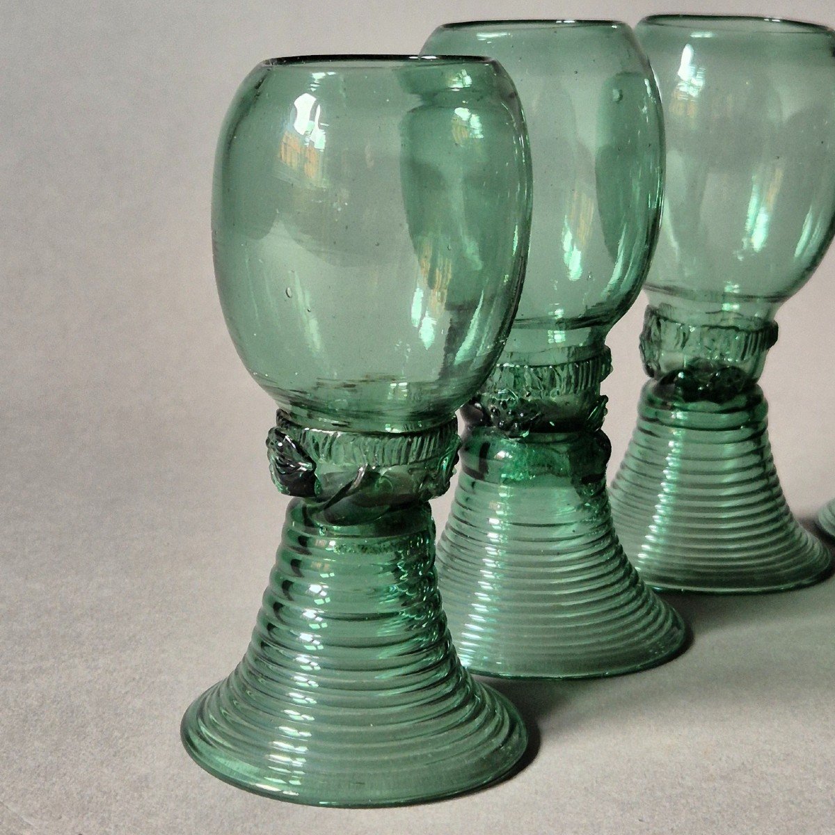 Huit Verres Roemer, Hollandais, XVIIIe Siècle-photo-5