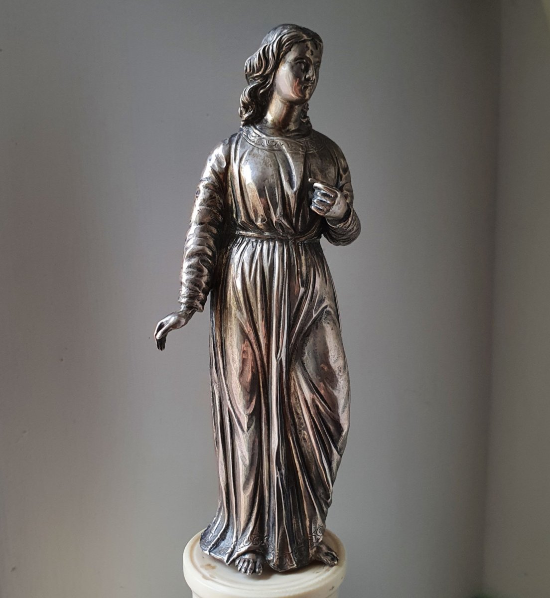 Statue En Argent, Partie d'Un Sanctuaire Reliquaire, XVIIe-photo-2