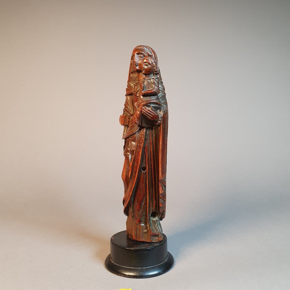 A Large Virgin And Child In Boxwood, XVIth.-photo-4