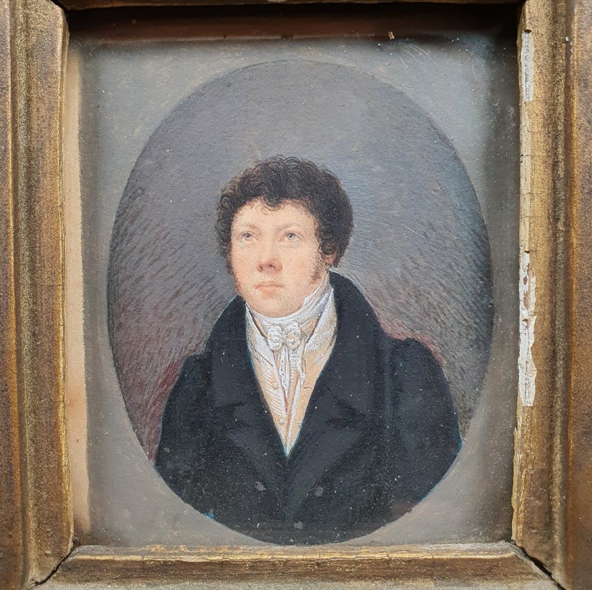A Miniature Portrait Of Theodore Joseph Horst, Nineteenth-photo-3