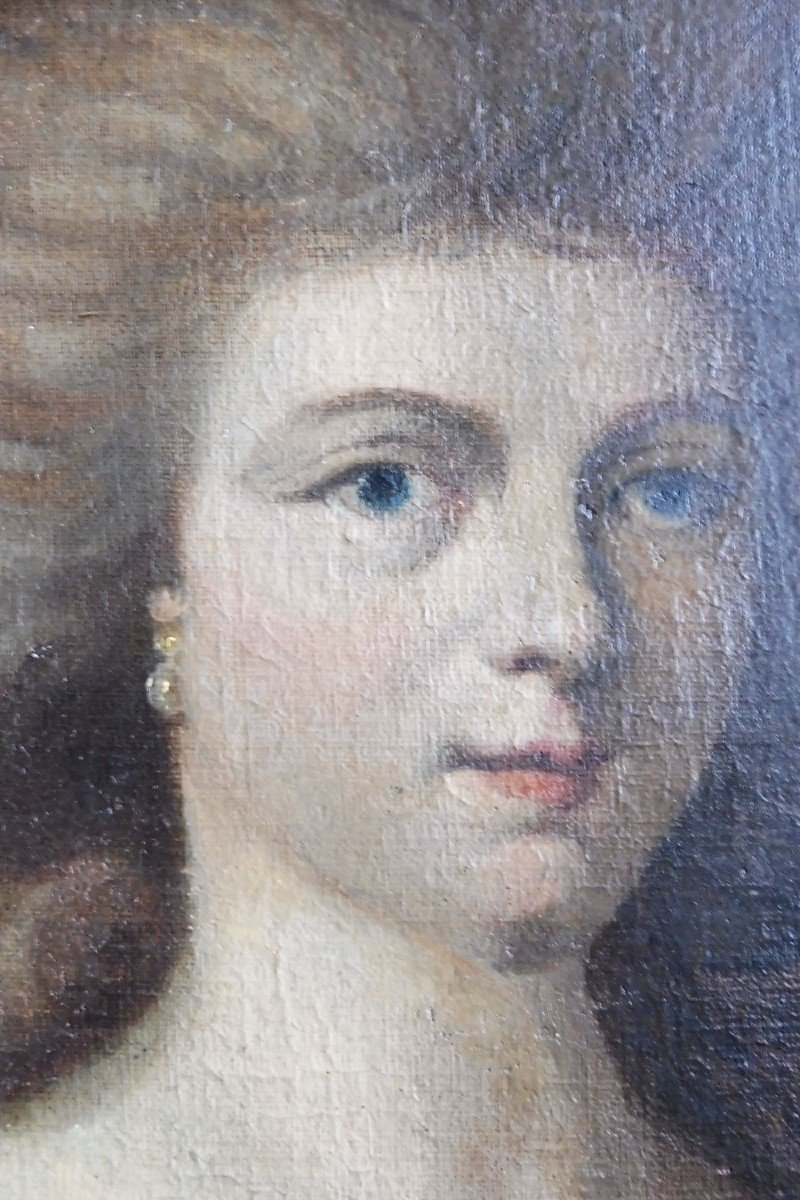 Oil On Canvas From The French School Around 1790-photo-3