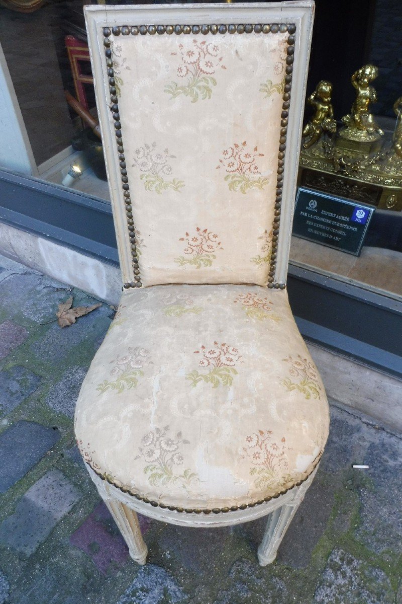 Musician's Chair In Lacquered Wood, Louis XVI-photo-2