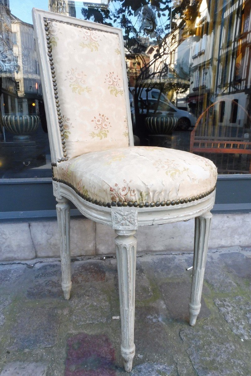 Musician's Chair In Lacquered Wood, Louis XVI