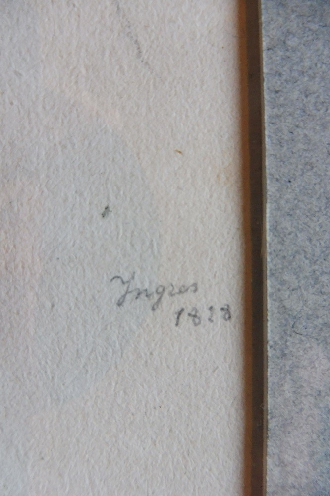 Pencil Drawing Signed Ingres, "portrait Of A Clergyman"  -photo-3