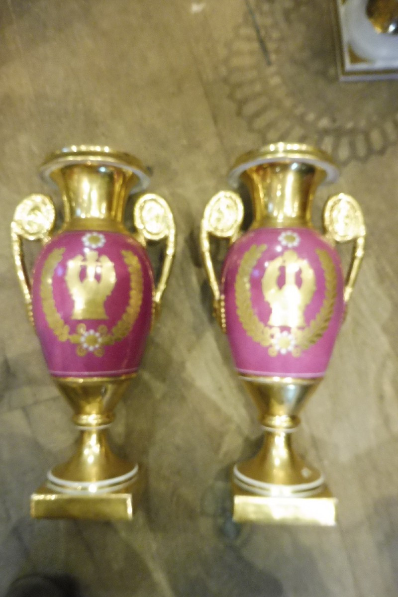Pair Of Paris Porcelain Vases, Restoration -photo-2
