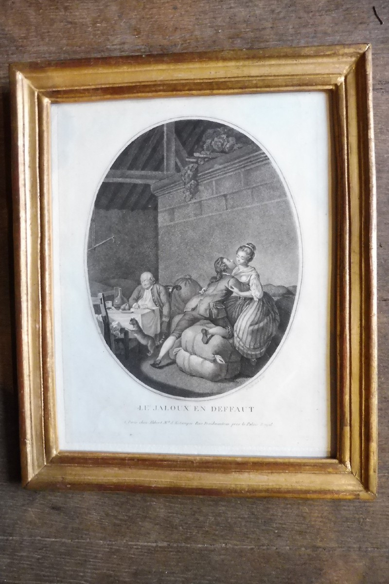 18th Century Framed Baunty Engraving 