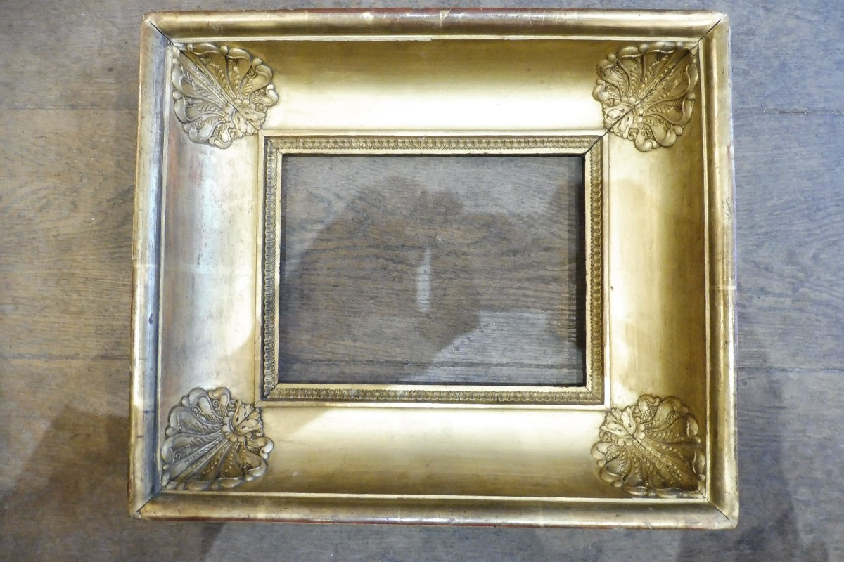 Cadre Rectangulaire En Stuc Doré Louis Philippe 