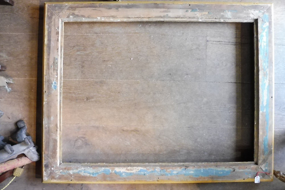 Rectangular Frame In Gilded Stucco Restoration -photo-2