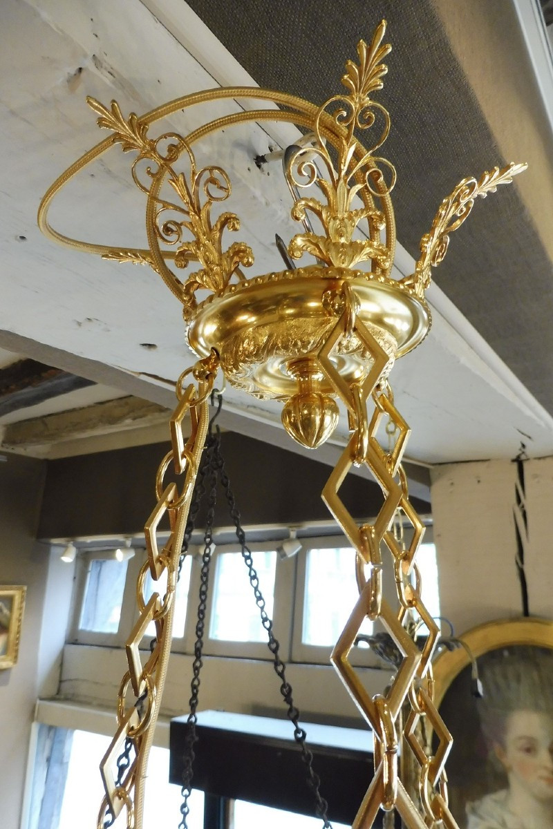 Second Empire Cut Crystal And Gilt Bronze Pendant Light  -photo-2