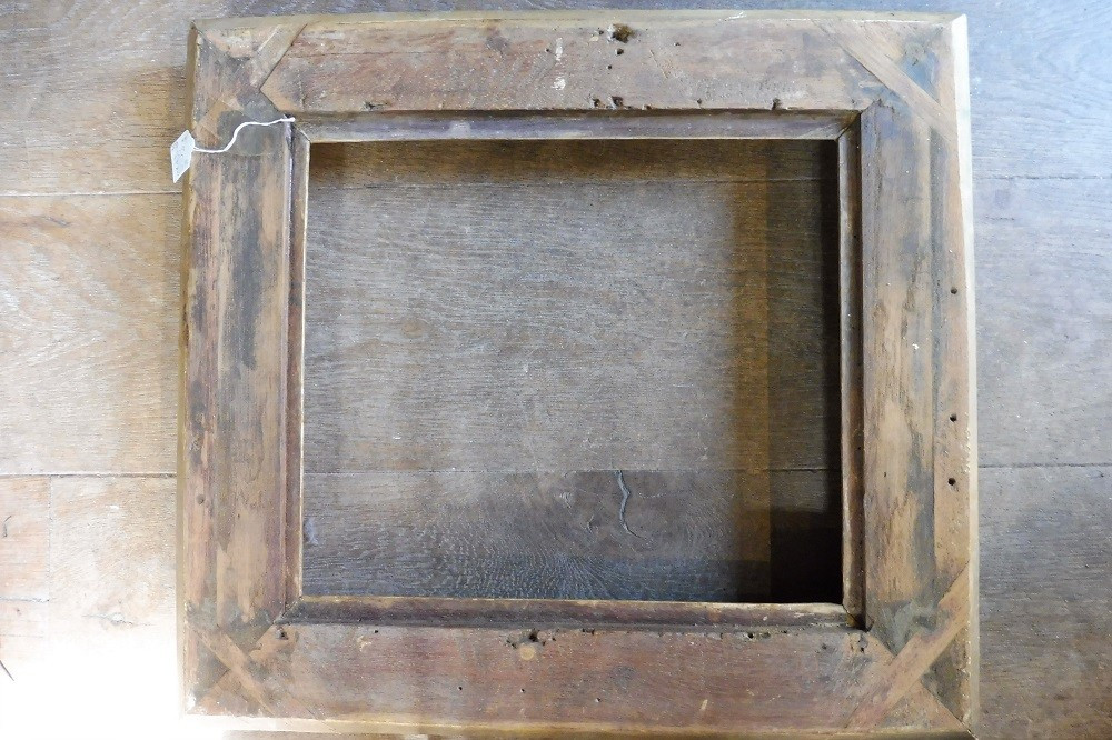 Cadre rectangulaire en bois doré Louis XVI-photo-2