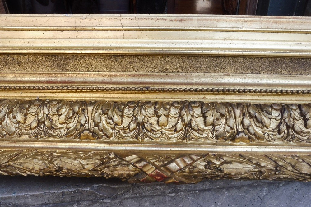 Important 19th Century Barbizon Frame In Gilded Stucco -photo-2