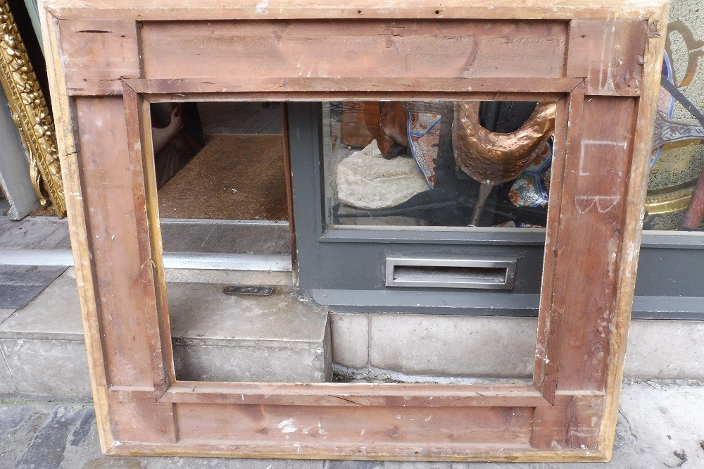 Important 19th Century Barbizon Frame In Gilded Stucco -photo-3