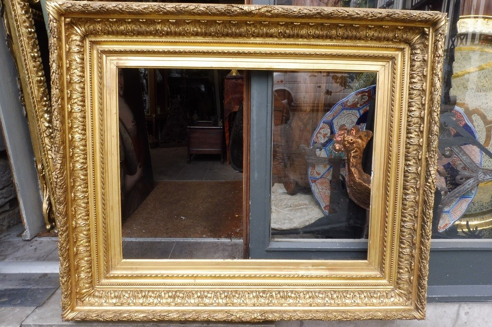 Important 19th Century Barbizon Frame In Gilded Stucco 