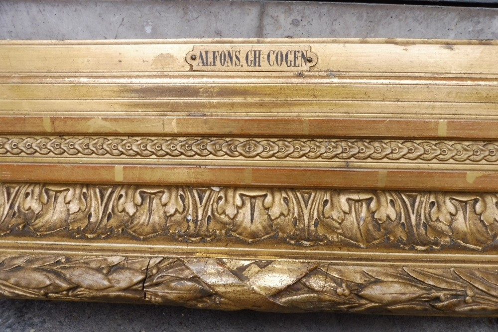 Important 19th Century Barbizon Frame In Gilded Stucco -photo-2