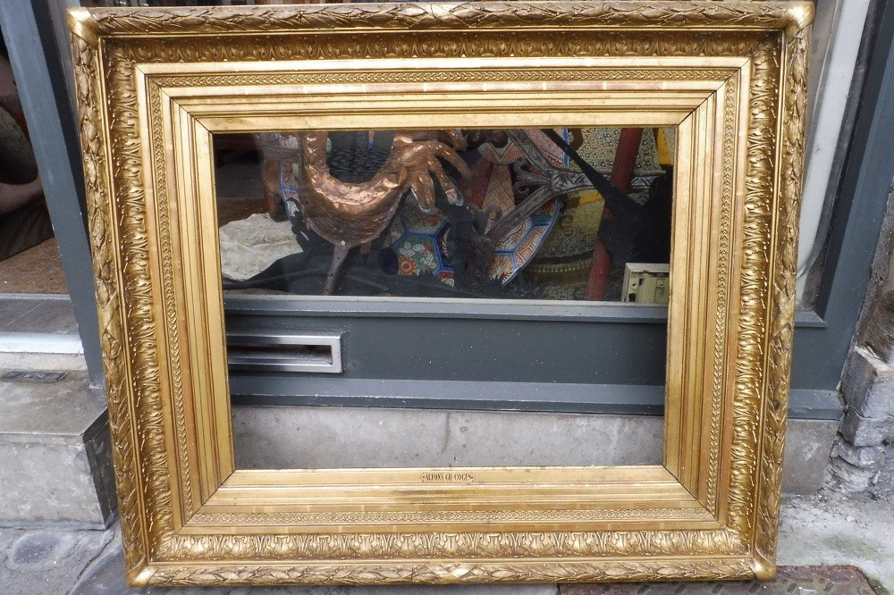 Important 19th Century Barbizon Frame In Gilded Stucco 