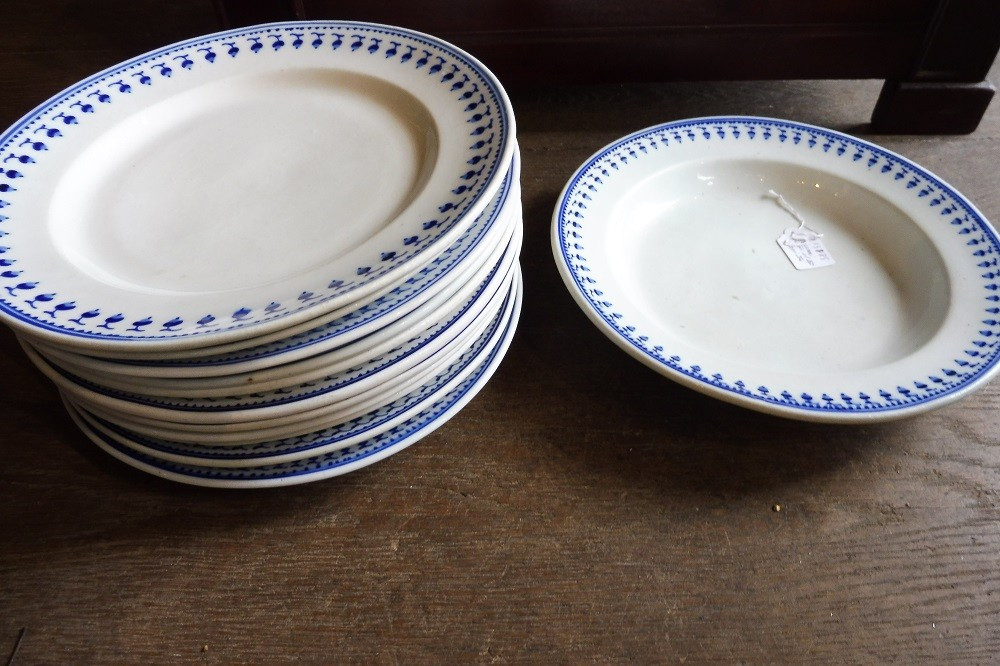 Set Of Twelve Tournai Porcelain Plates