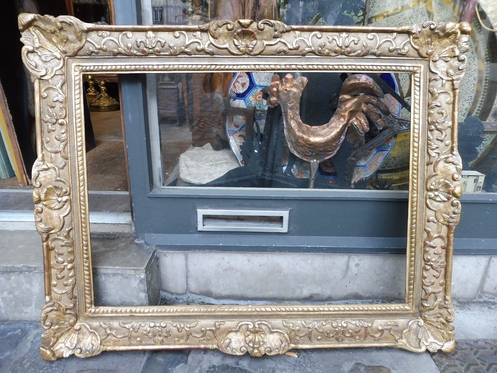 Louis XIV Rectangular Gilded Oak Frame