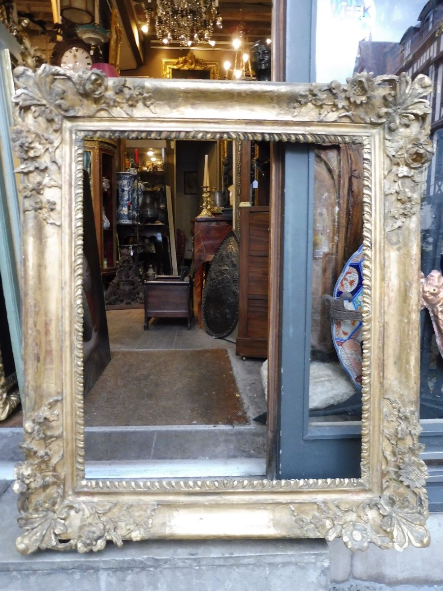 Louis XIV Rectangular Gilded Oak Frame
