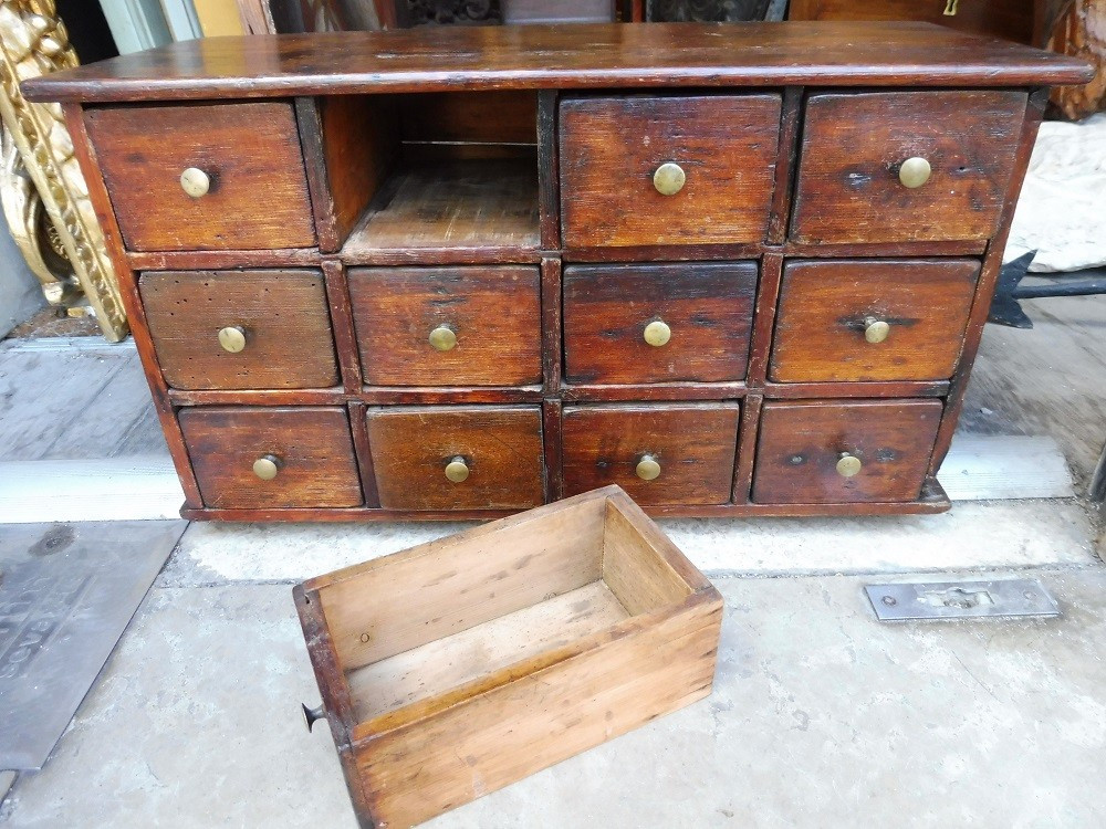Small 19th Century Softwood Drawer Unit-photo-3