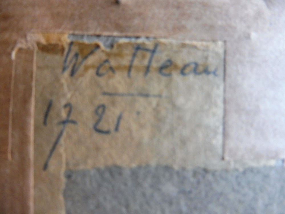 Red Chalk Drawing From The 18th Century French School "elegant From The Back" -photo-3