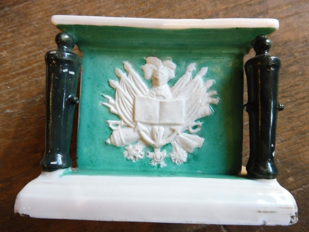Empire Paris Porcelain Inkwell In The Shape Of A Cenotaph  -photo-4