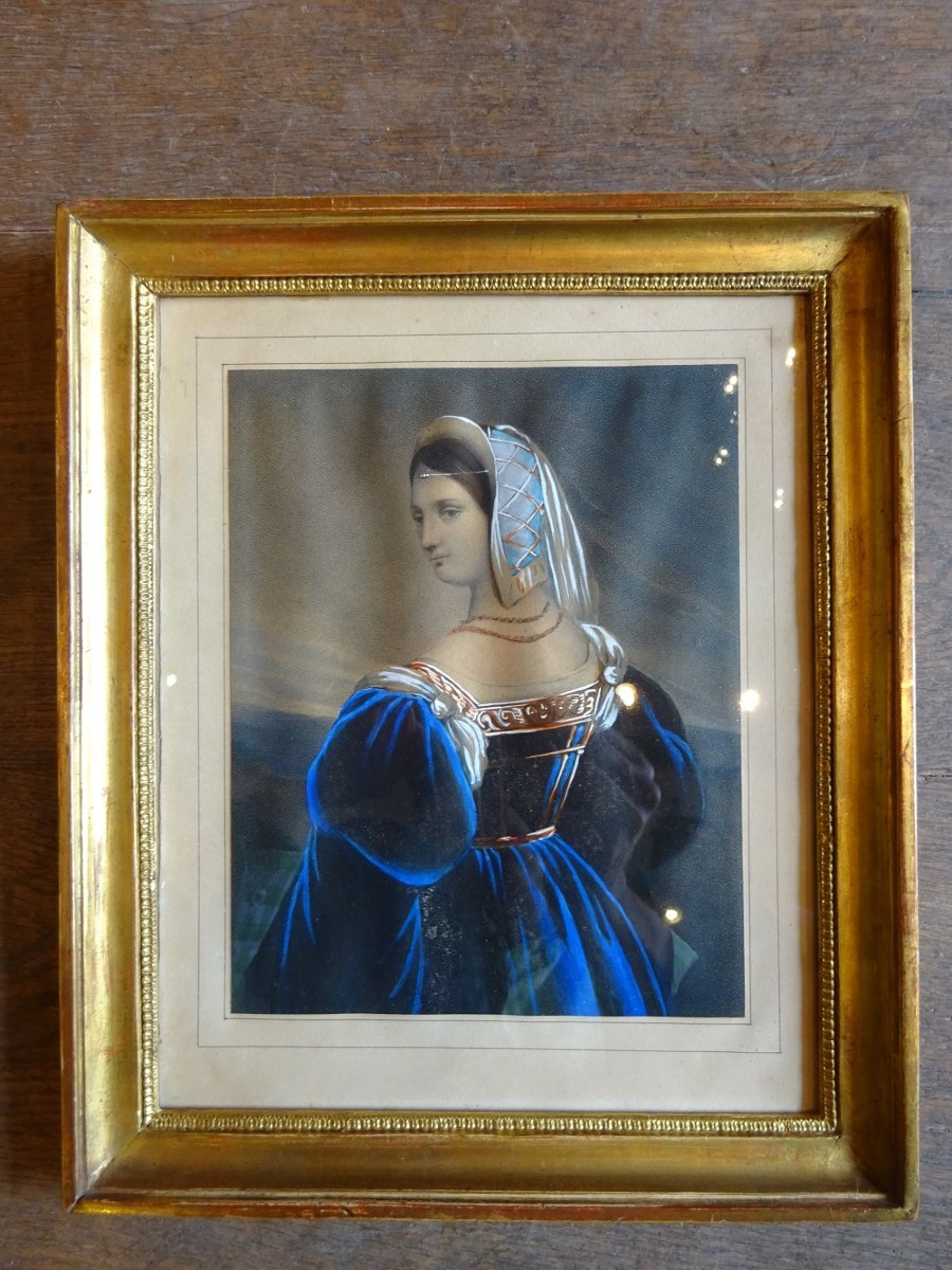 Engraving Enhanced By Alphonse Giroux 19th Century 