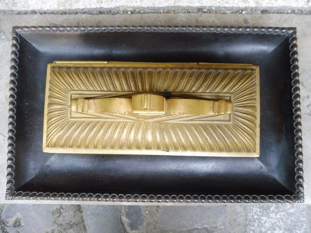 Encrier   en bronze Louis Philippe  -photo-3