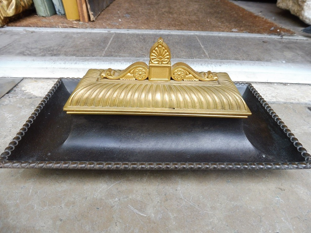 Encrier   en bronze Louis Philippe  