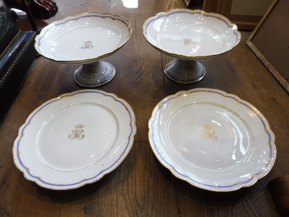 Four Pieces Of 19th Century Paris Porcelain Dessert Service 