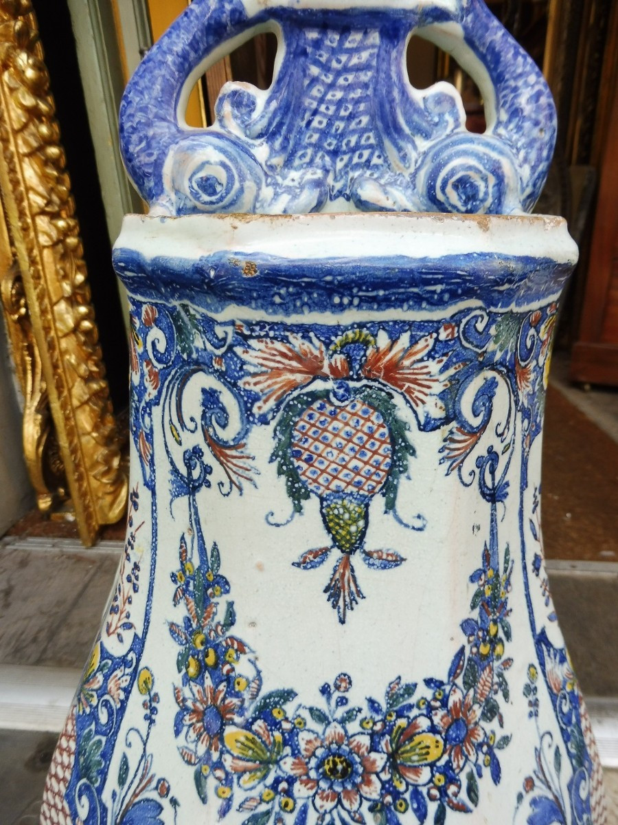 18th Century Rouen Earthenware Wall Fountain Body-photo-2