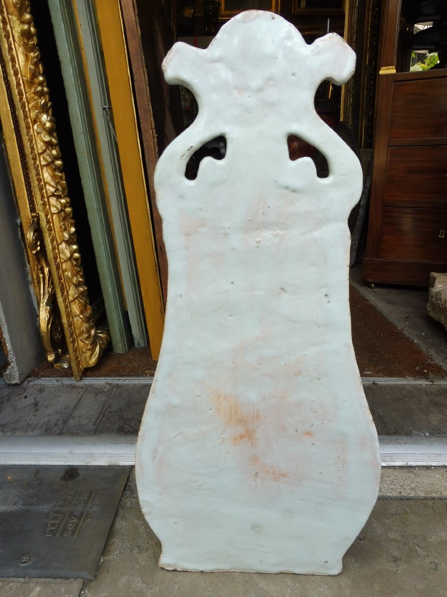 18th Century Rouen Earthenware Wall Fountain Body-photo-3