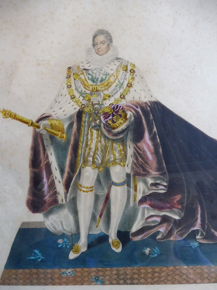 Pair Of English Enhanced Engravings "the Duke Of Clarence And Prince Leopold"-photo-1