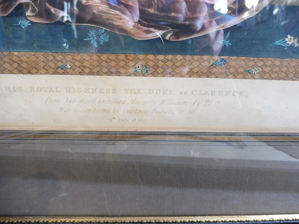 Pair Of English Enhanced Engravings "the Duke Of Clarence And Prince Leopold"-photo-2