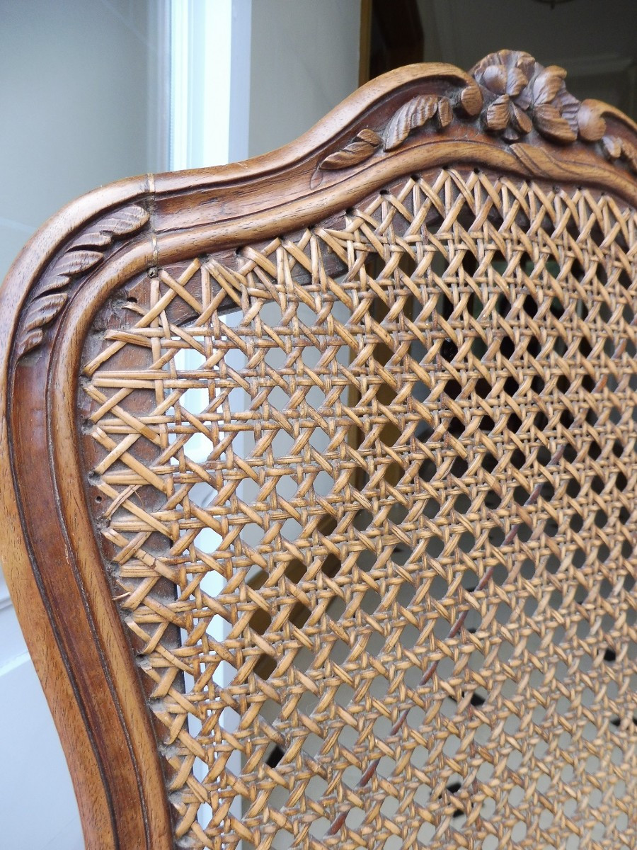 Pair Of Louis XV Caned Chairs -photo-4