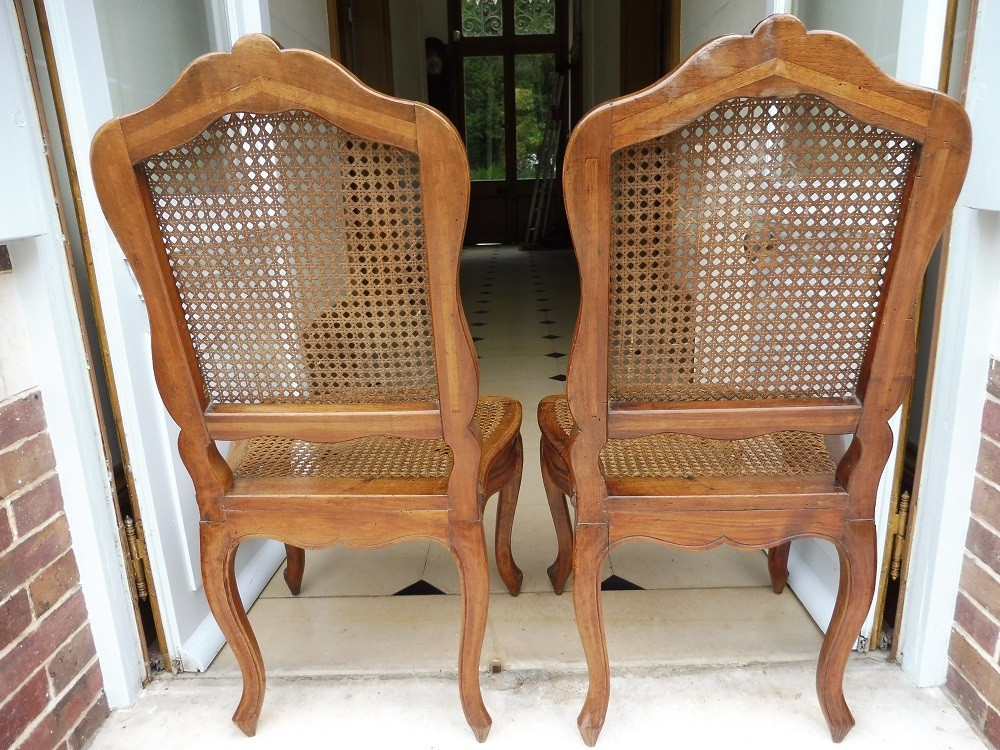 Pair Of Louis XV Caned Chairs -photo-3