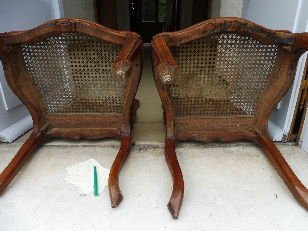 Pair Of Louis XV Caned Chairs -photo-6