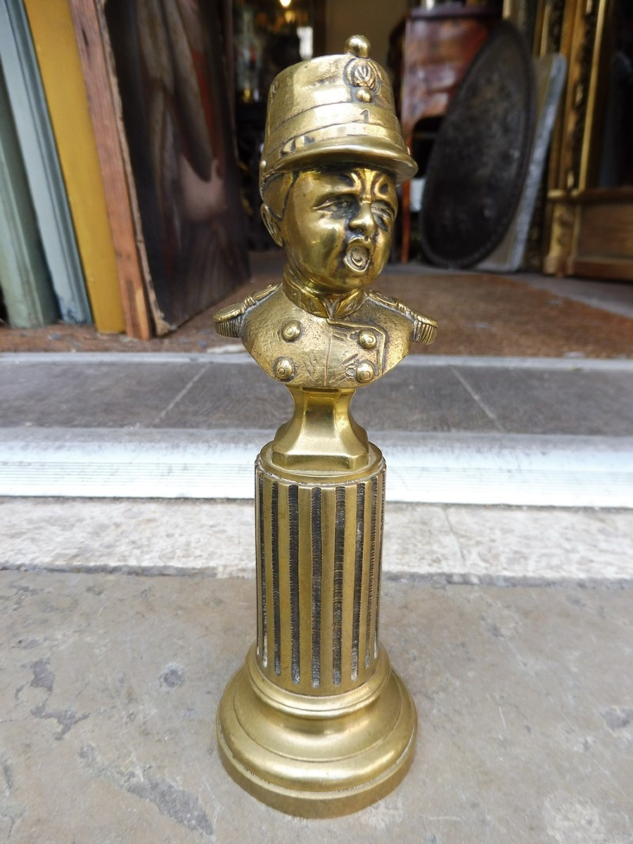 Bronze Bust Of A Crying Jean As A French Soldier From 1870