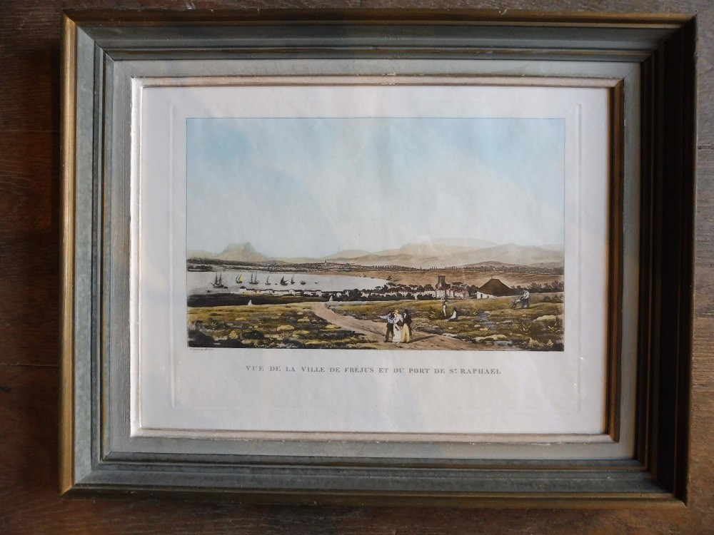 Color Engraving Depicting Fréjus And Saint Raphael  