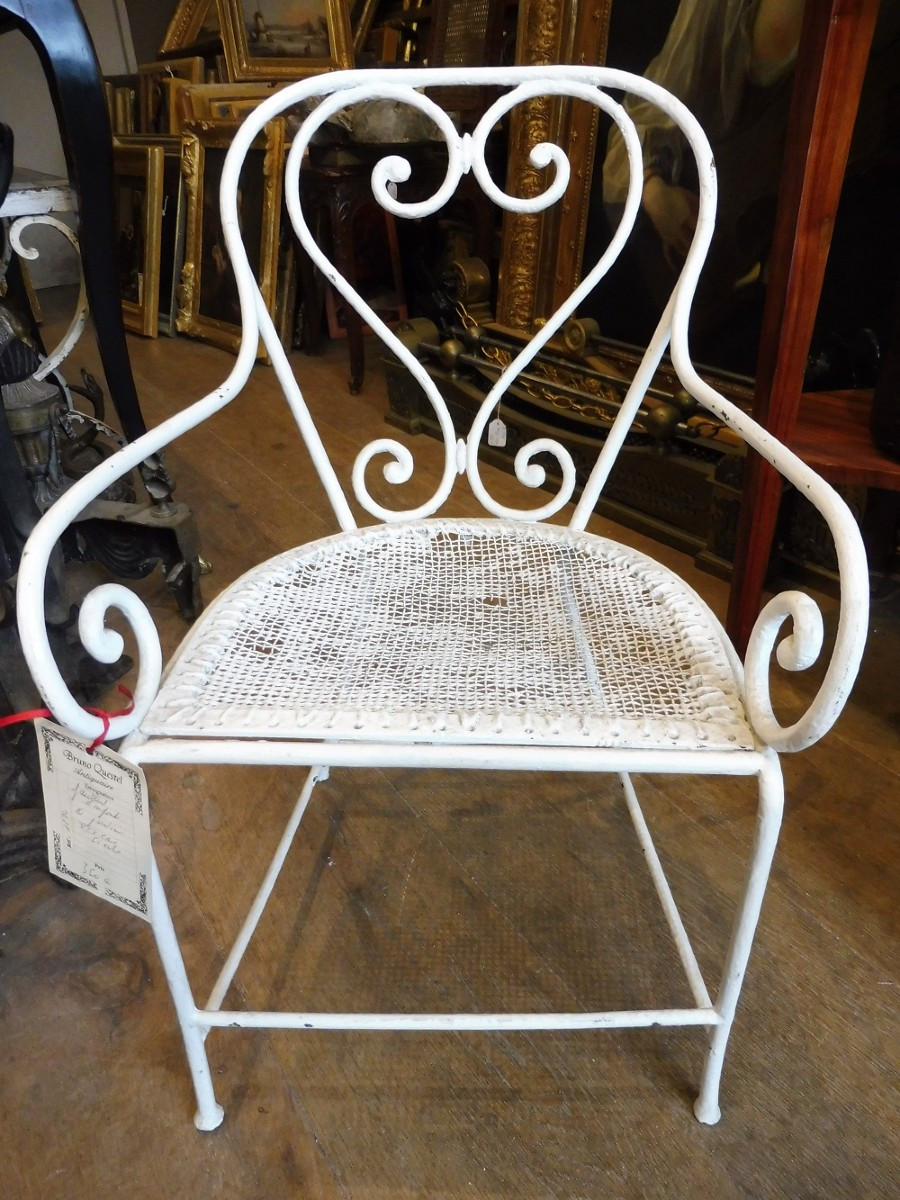 Wrought Iron Children's Garden Armchair, 1900