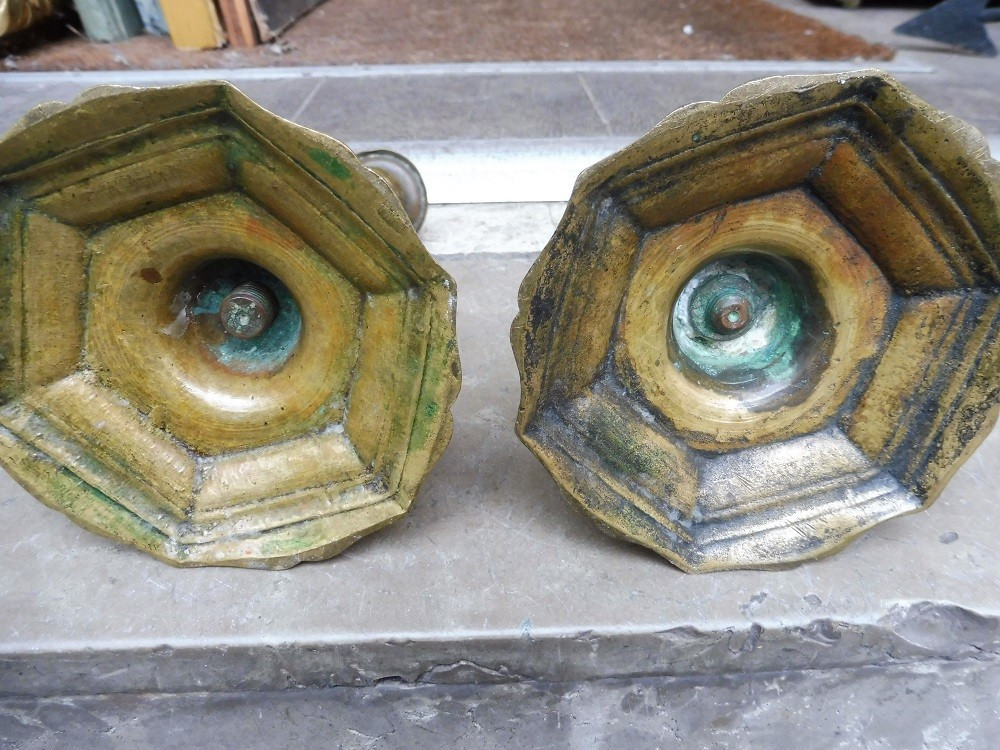 Pair Of Louis XIV Style Bronze Candlesticks-photo-3