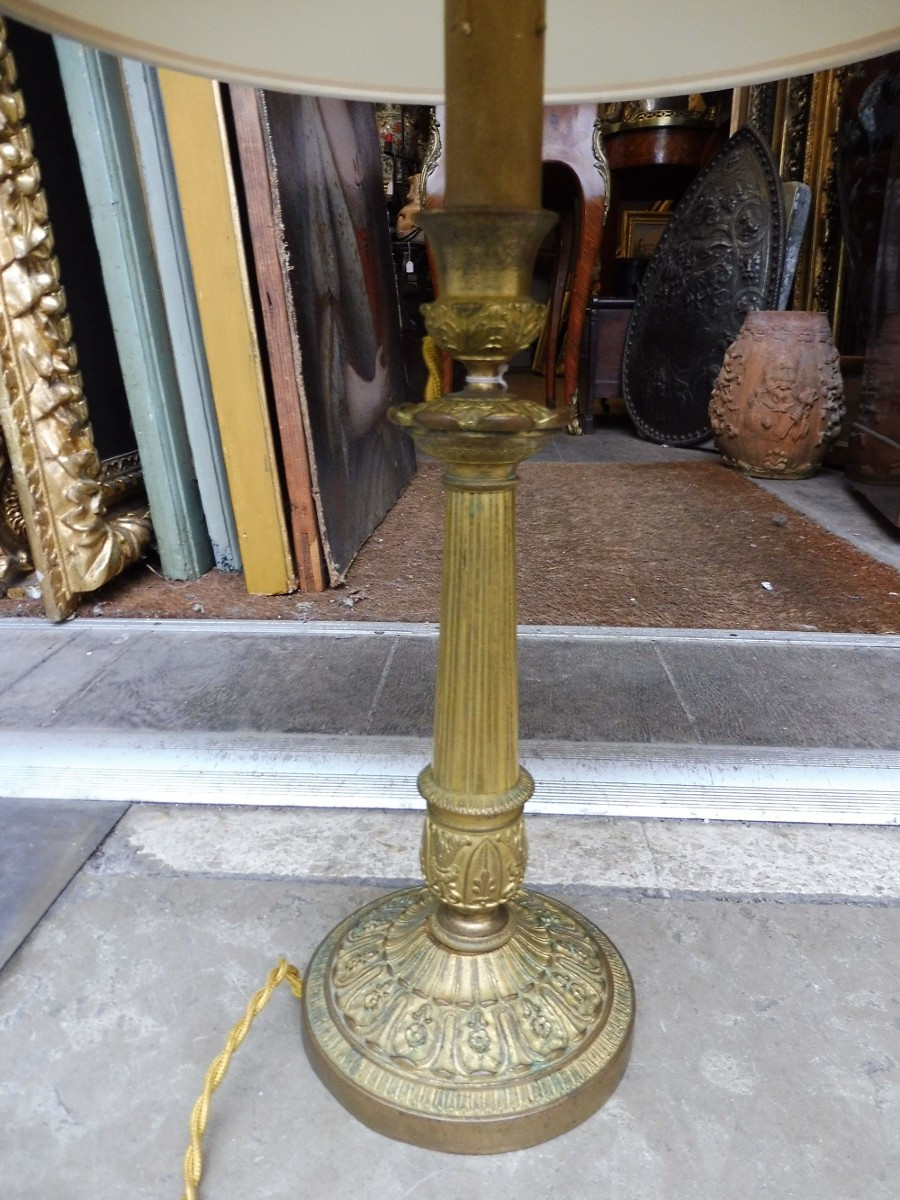 19th Century Chiseled And Gilded Bronze Lamp Base