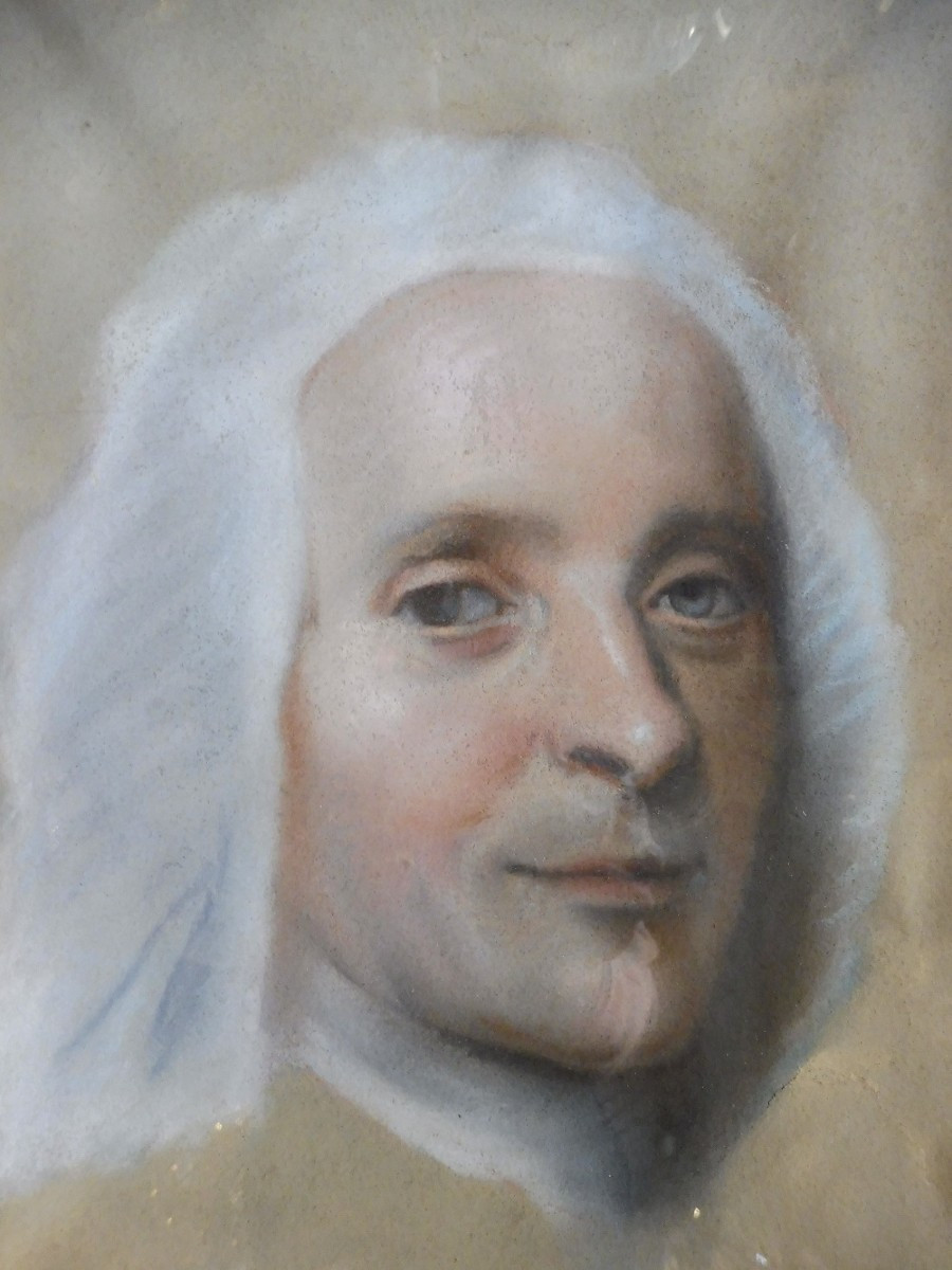 19th Century Pastel "portrait Of Voltaire" -photo-2