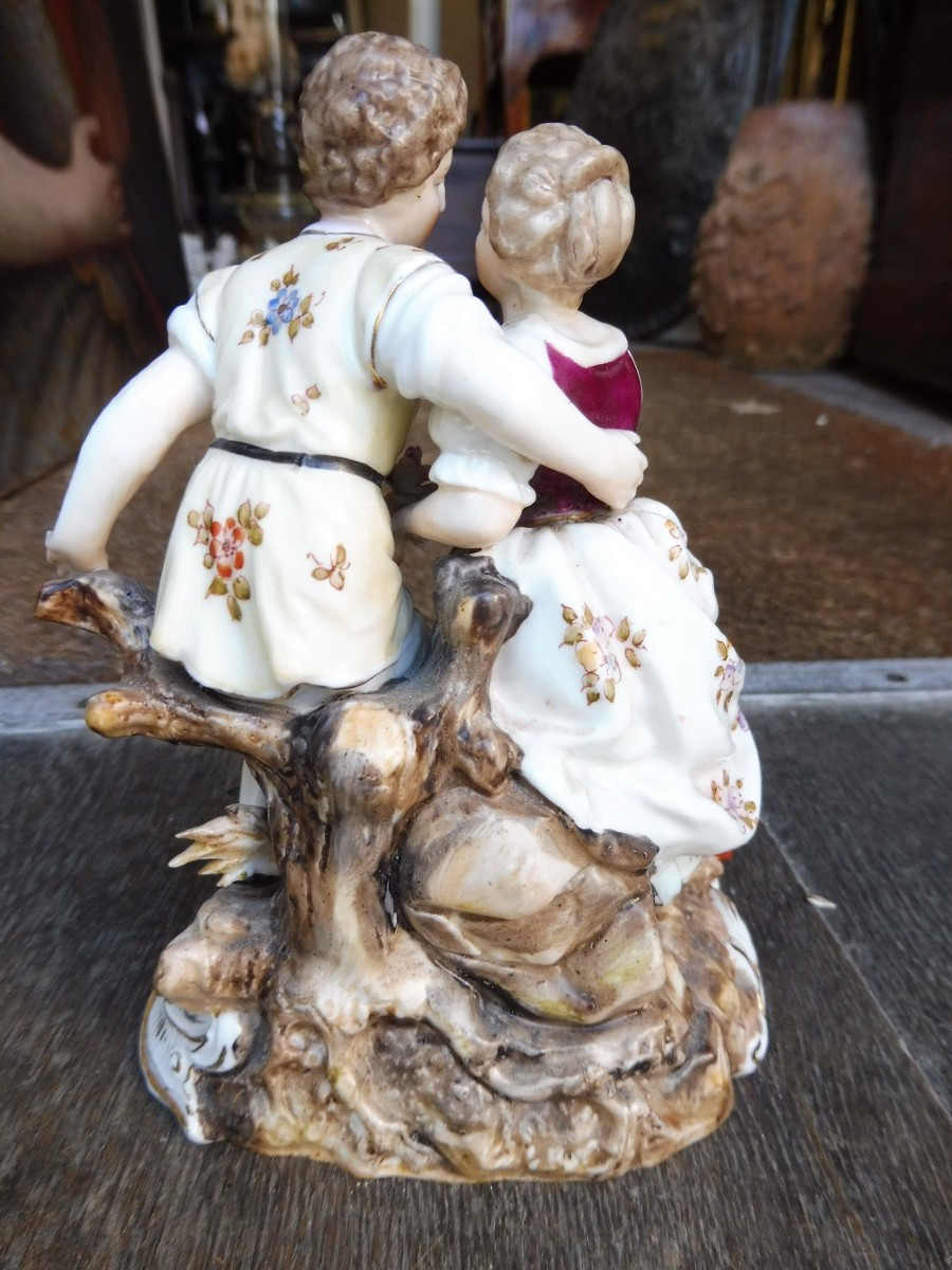 19th-century Saxon Porcelain Group -photo-2