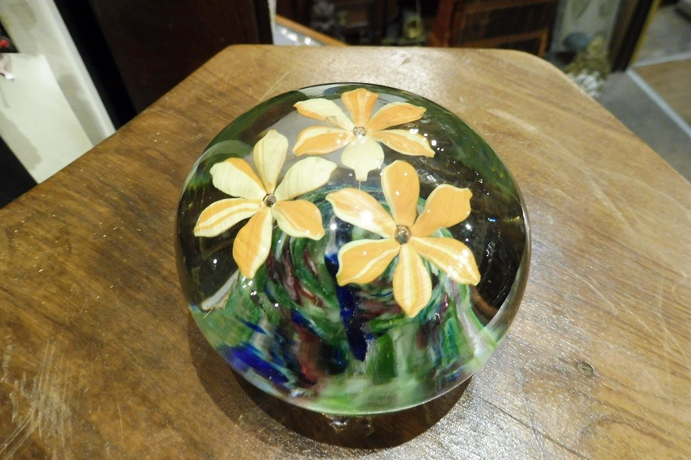 20th Century Sulfur Paperweight Ball  