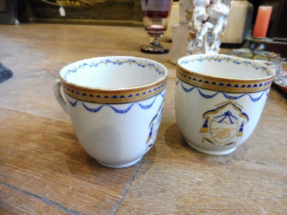 Pair Of Porcelain Cups From The East India Company, Late 18th Century